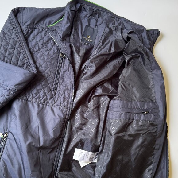 BOSS Men’s Lightweight Quilted Bomber Jacket Coat Sz XL – Navy Blue - Picture 10 of 12